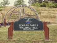 Schaad Park Trail welcome sign